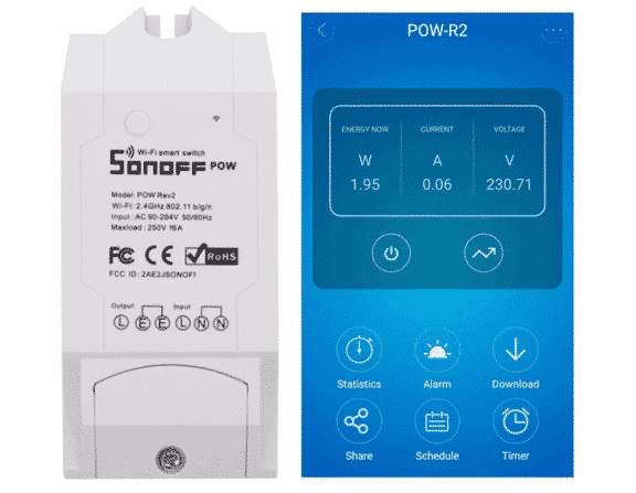 sonoff pow2 automatizavimas