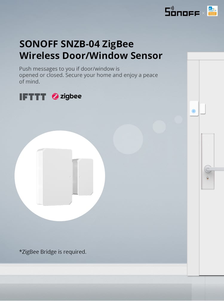 SONOFF SNZB-04 ZigBee instrukcija