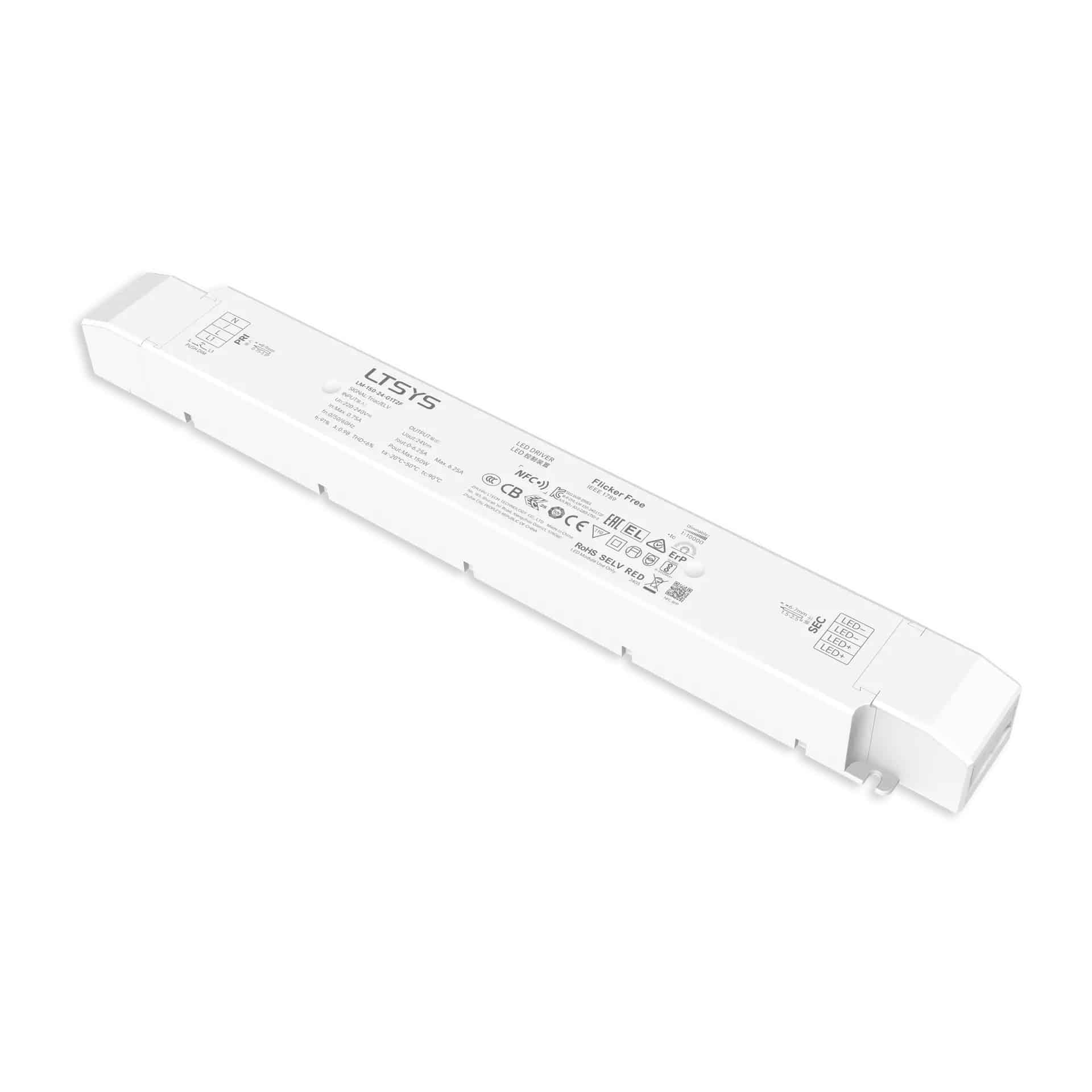 LTECH LTSYS Driver CV TRIAC 1CH 24V 150W NFC - LM-150-24-G1T2F